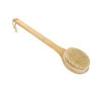 ASelected Long Handle Bath Shower Brush With Natural Bristles for Body Exfoliating, Lymphatic Drainage, Dry Skin and Cellulite Massage
