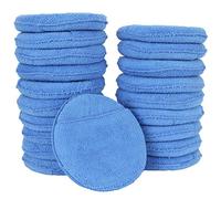 ASelected Microfibre Wax Applicator - Pads Pack of 20 Car Detailing Sponges 5 Inch Washable Soft Foam Application Pads for Polish (Blue)