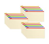 ASelected Multipurpose Canvas Bags with Zipper - 15 Pcs Plain Canvas Zipper Pouch for Travel, DIY Craft School, Multi Color