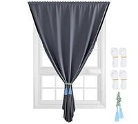 ASelected Portable Blackout Blind, 198x130cm Temporary Curtain 1kg Lightweight Blackout Blinds Stick On Window No Drill Blinds Blackout Curtains for Nursery, Travel, Hotel, Baby Bedroom