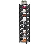 ASelected Shoe Rack,10 Tier Narrow Shoe Rack Vertical Shoe Rack Black Shoe Rack for Closet, Entryway, Garage, Bedroom, Cloakroom