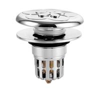 ASelected Sink Plug Replacement Bathroom Sink Plug Replacement For Bathroom And Kitchen Drain Push Type Brass Bounce Core Drain Filter With Hair Catcher For 34-40Mm