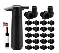ASelected Wine Saver Vacuum Pump with 20 Stoppers, Reusable Bottle Stopper & Preserver, Wine Preserver Kit for Keeping Fresh for Beer Champagne Sparkling