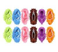 ASelected12PCS Mop Slippers,Microfiber Dust Mop Shoe Multifunction Floor Cleaning Shoe Reusable Covers Cleaner Foot Socks for Men Women Bathroom,Office,Kitchen,House Polishing,Washable