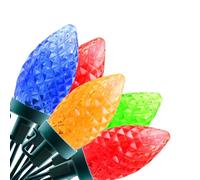 ASENEK C9 Christmas Lights Outdoor, 100 LED 66ft Waterproof Green Wire Xmas String Lights, Indoor Outdoor Fairy Lights for Christmas Tree Xmas Yard Party Wedding House Decorations (Multicolor)