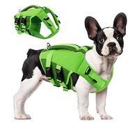 ASENKU Dog Life Jacket - Pet Safety Vest for Swimming & Boating, Shark Life Jacket with Floatation, Dog Lifesavers Swimsuits for Small Medium Large Dogs (Green, XS)