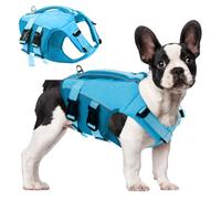 ASENKU Dog Life Jacket - Pet Safety Vest for Swimming & Boating, Shark Life Jacket with Floatation, Dog Lifesavers Swimsuits for Small Medium Large Dogs (Blue, XS)