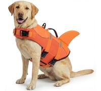 ASENKU Dog Life Jacket Size XXL for Large Dogs, Life Jacket Dog Shark with Rescue Handle, Reflective Strips & D-Ring, Ideal for Swimming, Boat & Beach