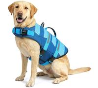 ASENKU Dog Life Jacket with Top Rescue Handle & Reflective Strips - Adjustable Buoyancy Control Vest for Small, Medium, Large Dogs - High Visibility Safety for Swimming, Boating, Kayaking and Beach