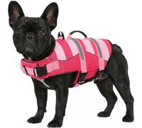 ASENKU Dog Life Jacket with Top Rescue Handle & Reflective Strips - Adjustable Buoyancy Control Vest for Small, Medium, Large Dogs - High Visibility Safety for Swimming, Boating, Kayaking and Beach