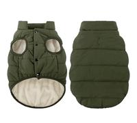 ASENKU Dog Winter Coat - Waterproof Windproof Dog Jacket, Warm Snowproof Doggie Puffer Vest for Cold Weather, Lightweight Snow Coats for Small Medium Large Dogs (Army Green, M)