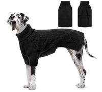 ASENKU Extra-Large Dog Sweater 4XL, Big Dog Sweaters for Extra Large Dogs Girl Boy,Pullover Turtleneck Knitted Doggie Sweatshirt Clothing for Doberman,Great Dane(Grey,4XL)
