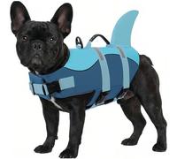 ASENKU Life Jacket for Dogs XS, Life Jacket for Small Dogs, Shark with Handle, Pet Life Jacket with Reflective Straps, Safety in Water for Swimming, Boat Tours