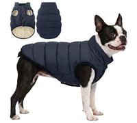 ASENKU Windproof Dog Winter Coat Waterproof Dog Jacket Warm Dog Vest Cold Weather Pet Apparel with 2 Layers Fleece Lined for Small Medium Large Dogs (XS, Blue)