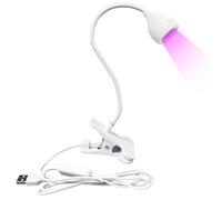 ASENTER Mini UV Nail Lamp, 5W UV Glue Curing Lamp with Securing Clip, UV Light for Gel Nails, Rotatable & Rechargeable Nail Dryer, Portable LED Nail Light (White)