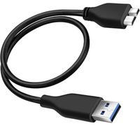 ASENTER USB 3.0 to Micro B Cable,Portable 1.5ft/0.5m USB A External Hard Drive Cord Compatible with WD,Seagate Expansion, Toshiba Canvio(Black)
