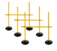 ASENVER 2.6FT Speed Agility Training Hurdles Set Adjustiable Height Jumping Hurdles Soccer Agility Poles for Beginner and Student (Pack of 3, Yellow)