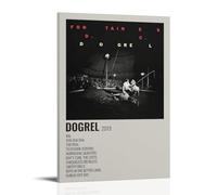 ASENWQWNEQWLL Fontaines D.C Dogrel Poster Wall Art Decor Canvas Posters Vintage Art Esthetic Decoration for Living Room Bed Room 12x18inch(30x45cm) Frame-style