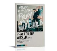 ASENWQWNEQWLL Pray for The Wicked - Panic! At The Disco Poster Wall Art Decor Canvas Posters Vintage Art Esthetic Decoration for Living Room Bed Room 16x24inch(40x60cm) Frame-style
