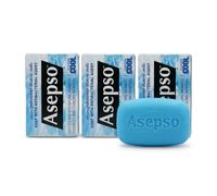 Asepso Cool Menthol Soap Pack of 3 x 70 g - Cleansing Bars for Body & Face with Natural Aromatic Essences