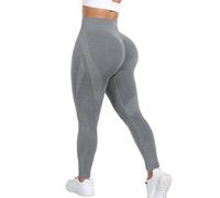 ASERAY Scrunch Butt Lifting Leggings for Women Amplify Contour Seamless Workout Gym Leggings High Waisted Yoga Pants, Amplify Charcoal Marl, XS
