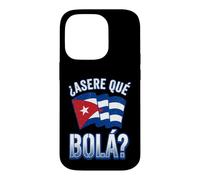 Asere Que Bola Cuban Slang with Distressed Waving Flag Case for iPhone 14 Pro