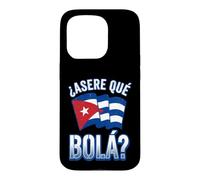 Asere Que Bola Cuban Slang with Distressed Waving Flag Case for iPhone 15 Pro