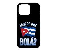 Asere Que Bola Cuban Slang with Distressed Waving Flag Case for iPhone 16 Pro