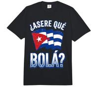 Asere Que Bola Cuban Slang with Distressed Waving Flag Comfort Colors Adult Heavyweight T-Shirt