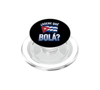 Asere Que Bola Cuban Slang with Distressed Waving Flag PopSockets PopGrip for MagSafe