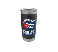 Asere Que Bola Cuban Slang with Distressed Waving Flag Stainless Steel Insulated Tumbler