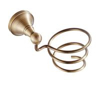 ASerZenith 1 PC Hair Dryer Bathroom Shelving Wall Hanging Bathroom Accessories Storage Brass Antique/White/Black/Gold Water Channel Frame,Antique