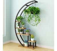ASerZenith 10 Tier Tall Metal Indoor Plant Stand Half-Moon-Shaped Plant Shelf Holder Flower Pot Shelves Multi-Purpose Plant Display Shelf Decor for Home Garden Balcony Pat（D）