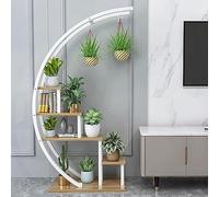 ASerZenith 10 Tier Tall Metal Indoor Plant Stand Half-Moon-Shaped Plant Shelf Holder Flower Pot Shelves Multi-Purpose Plant Display Shelf Decor for Home Garden Balcony Pat（C）