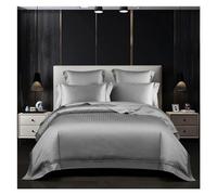 ASerZenith 1200TC Egyptian Cotton Premium Luxury Bedding Set Soft Silky 4/6Pcs Super King Queen Size Duvet Cover Bed Sheet Set Pillowcases,duvets (Silver 230X230cm 6pcs)