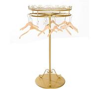 ASerZenith 360° Rotatable Round Garment Rack, Freestanding Clothing Standing Display Rack Portable Retail Store Metal Clothes Rack For Shopping Malls Retail Bedrooms（Gold-70x135cm）