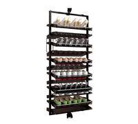 ASerZenith 360° Rotating Adjustable Storage Rack Retail Display ack Shelf Organizer & PullOut Shoe Rack for Bedroom Closet & Wardrobe SpaceSaving Solut(Black-12 tier)
