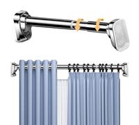 ASerZenith 3M Long Non Slip Telescopic Shower Curtain Rod No Drilling Required For Bathroom Wardrobe And Window - Easy Installation Adjustable(Sus-410-500Cm/162-196In)