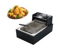 ASerZenith 6L Electric Deep Fryer With Adjustable Temperature And Removable Basket Strainer For Fried Chicken, Shrimp, French Fries