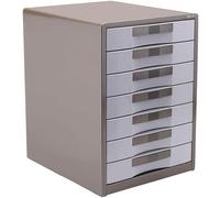 ASerZenith 7-Layer Lockable Metal File Cabinet - Secure Desktop Data Storage Box With Key Lock - Sturdyfor Office Home And School Use