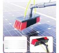 ASerZenith Adjustable Water Fed Pole Kit For Solar Panel Cleaning - 180° Rotatable Brush Head, Telescopic Window Cleaning Brush For High Windows,50Cm Brush Head-9M/29.52Ft