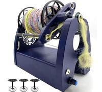ASerZenith Automatic Yarn Winding Machine With Foot Pedal, 3 Spools, 8 Oz Capacity, Adjustable Speed For Wool Fibre Twisting