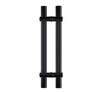 ASerZenith Black Door Handle, Stainless Steel Flat Tube Push-Pull Door Handle, Adjustable Hole Spacing, Suitable for Glass Doors/Wooden Doors, 4 Lengths,Length 1200Mm/47.2Inch