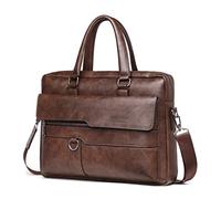 ASerZenith Briefcase Bag Business Pu Leather Shoulder Messenger Bags Office Handbag Laptop Bag(D-As Shown In The Figure)
