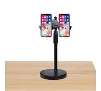 ASerZenith Desktop Cell Phone Holder Adjustable angle Multi-mobile phone placement stand Specialized stand for video shooting and live broadcasting（Black-2）
