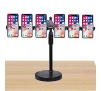 ASerZenith Desktop Cell Phone Holder Adjustable angle Multi-mobile phone placement stand Specialized stand for video shooting and live broadcasting（Black-6）