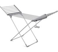 ASerZenith Electric Heating Drying Rack, Airer Clothes Drying Rack Folding Clothes Rail, Clothes Horses Rack Stainless Steel Laundry Garment Dryer Stand With Two Side Wings Beautiful Scener