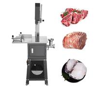 ASerZenith Electric Meat Band Saw, Heavy Duty Stainless Steel Bone Saw Machine With Sausage Stuffer, Vertical Frozen Meat Cutter For Beef And Chicken