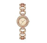 ASerZenith Elegant Women's Crystal Bracelet Watch Small Round Dial Fashion Waterproof Quartz Wristwatch Gift for Women,Rose Gold