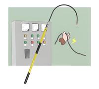 ASerZenith Emergency Shock Insulated Hook, Portable Electrical Safety Tool For Factory And Substation Use,Yellow-1 Meter